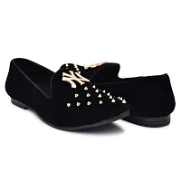 Tritoe Elegant Synthetic Slip On Loafers (BLACK)-thumb1