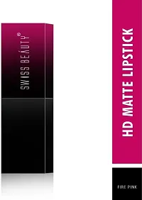 Hd Matte Lipstick (Sb-212-05) (Fire Pink)-thumb2