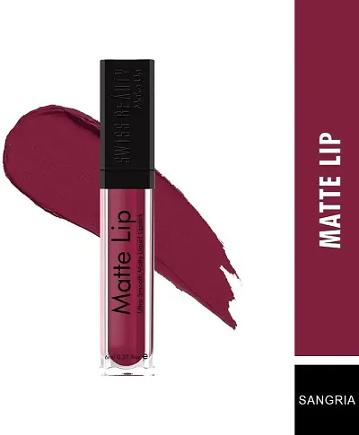 Swiss Beauty Ultra Smooth Matte Liquid Lipstick, Smooth Lip Color, Weightless Finish, Silky Matte Finish, 6ml