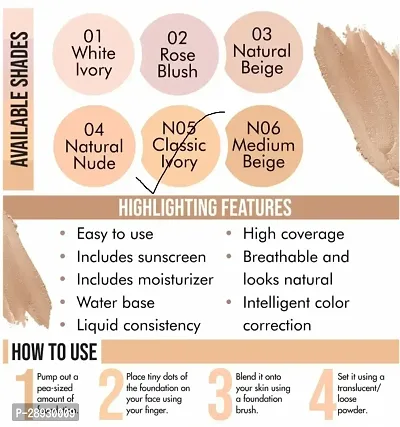 HIGH COVERAGE WATERPROOF BASE FOUNDATION (CLASSIC IVORY)-thumb2