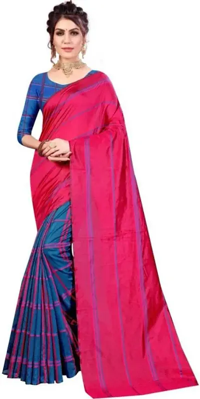 Designer Multicolored Cotton Silk Sarees