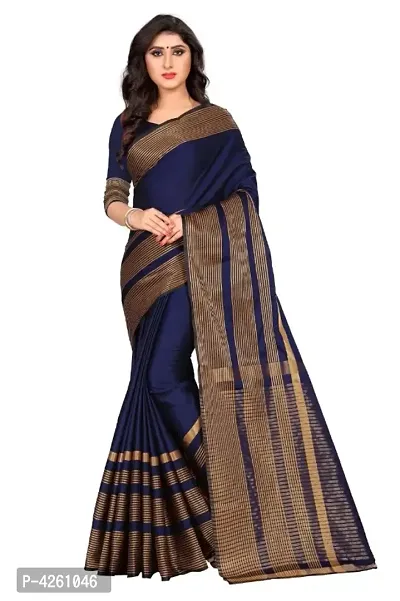 Women's Beautiful Cotton Silk Saree With Blousenbsp;