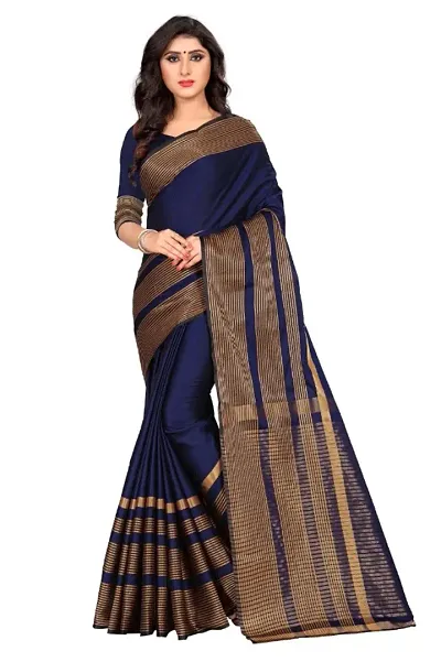 Stylish Crepe Saree with Blouse piece For Women