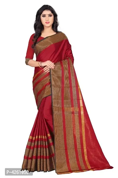 Women's Beautiful Cotton Silk Saree With Blousenbsp;