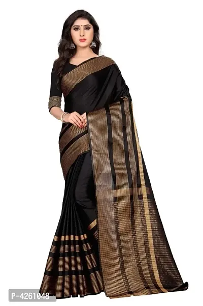 Womens Beautiful Cotton Silk Saree With Blousenbsp;