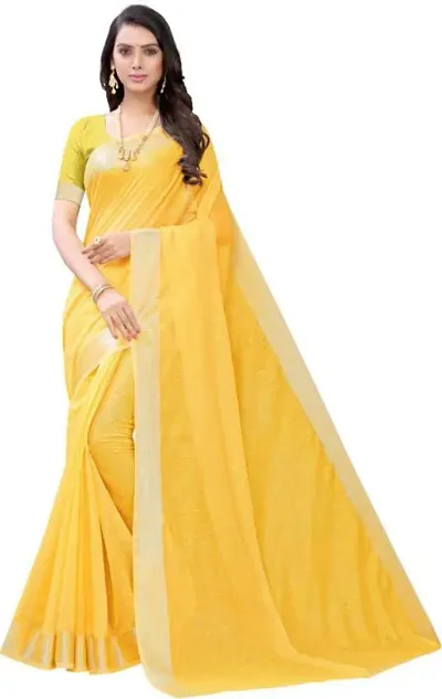 Stylish Chanderi Saree with Blouse piece