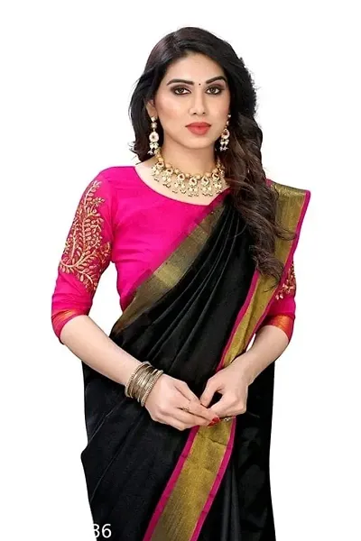 Alluring Chanderi Cotton Saree with Blouse piece 