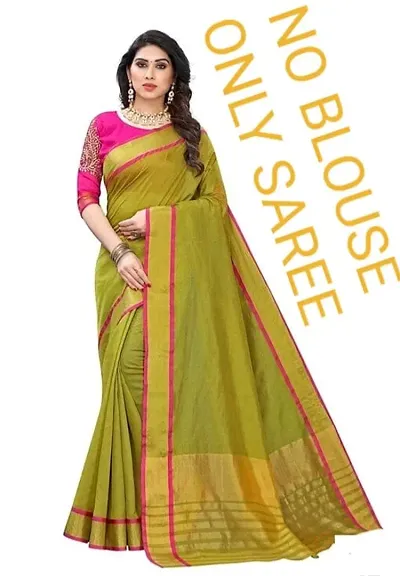 Reliable Self Pattern Saree with Blouse piece For Women