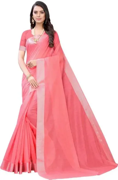 Stylish Chanderi Saree with Blouse piece