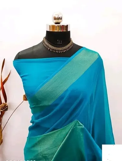 Attractive Chiffon Saree with Blouse piece 