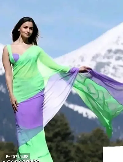 jash fashion Bollywood Georgette Saree  saree with blouse-thumb0