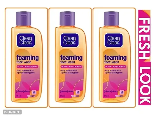 Clean Clear Foaming Face Wash 150ml (Pack Of-3) Combo Pack.