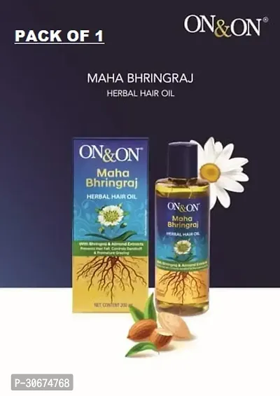 On  On -  Maha Bhringraj Herbal Hair Oil (110% Results), 200Ml Pack Of 1-thumb0