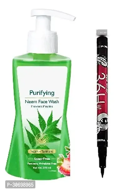 Neem Facewash 200Ml With Black Eyeliner-thumb0