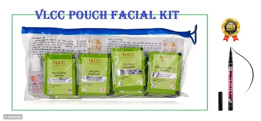 #vlcc naural science salon series insta glow pouch facial kit 250g + 36H EYELINER WATERPROOF-thumb0