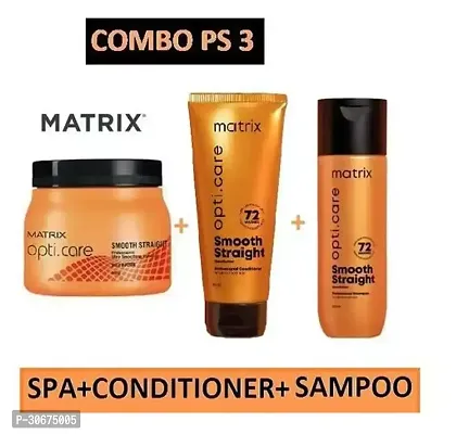 Matrix Hair Spa Cream +Matrix Opti.Care Professional Conditioner+Matrix Opti Care Smooth Straight Professional Shampoo-thumb0