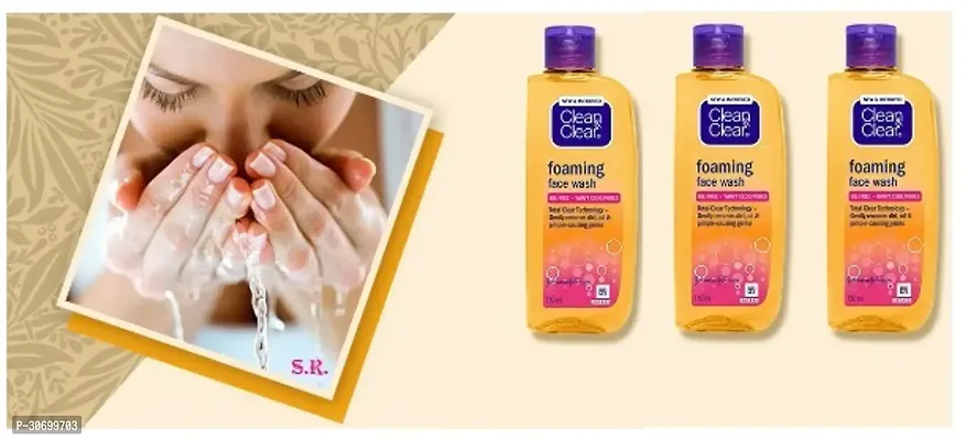 get oil free skin - clean and clear foaming facewash 150ml pack of 3-thumb0