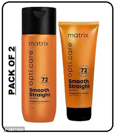 Matrix Opti Care Smooth Straight Shampoo  Conditioner Combo 200Ml +98Gm-thumb0