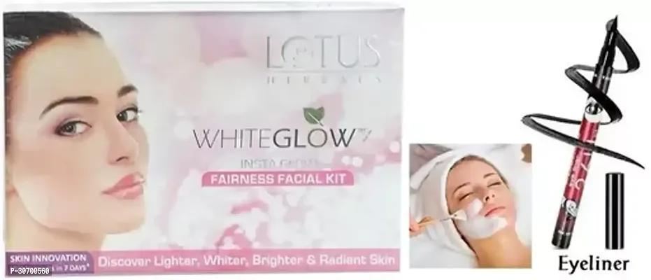 PROFESSIONAL LOTUS HERBAL WHITE GLOW FACIAL KIT WITH 36H SKETCH EYELINER.