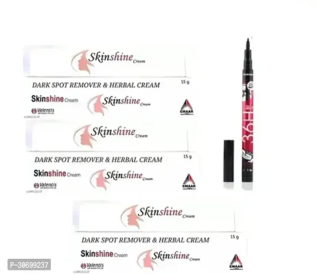 Skin Shine Daynight Cream (15 G) Pack of 3 with 36 H Waterproof Eyeliner-thumb0