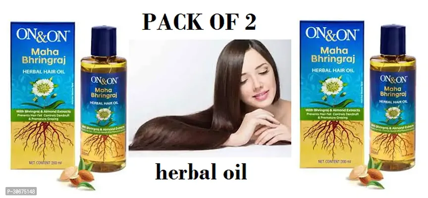 On  On Maha Bhringraj Herbal Hair Oil  (200 Ml) Pack Of 2-thumb0