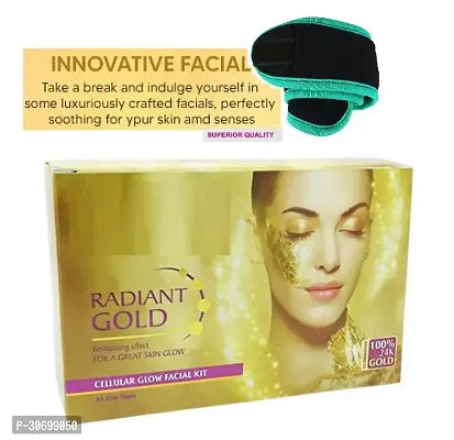 pack of 1 facial band + L. herbals gold glowing skin facial kit .-thumb0