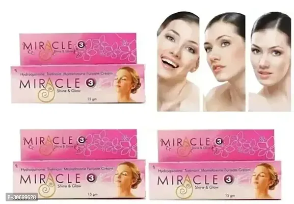 Miracle Shine Glow Face Cream 15gm Each - Pack of 3-thumb0