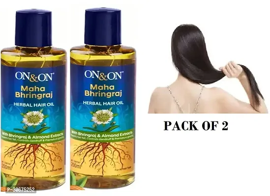 On  On Maha Bhringraj Herbal Hair Oil 200Ml Each ( Pack Of 2)-thumb0