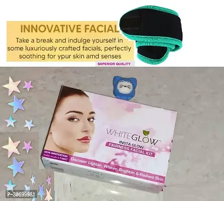 pack of 1 facial band + L. herbals whiteglow glowing skin facial kit .-thumb0