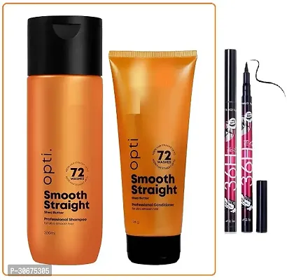 36H Eyeliner Black And New Opti. Hair Smooth Straight Hair Shampoo 200Ml + Conditioner 98G.-thumb0