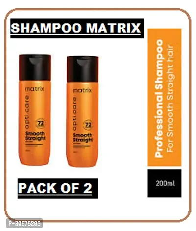 Matrix Opti.Care Professional Smooth Straight With Shea Butter | Matrix Shampoo 200 Gm (Pack Of 2)-thumb0