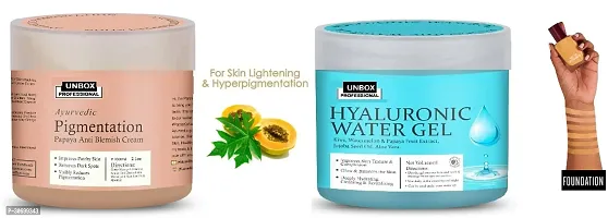 #unbox pro. Papaya pigmentation cream 100ml + hyaluronic water gel+perfect founditon.-thumb0