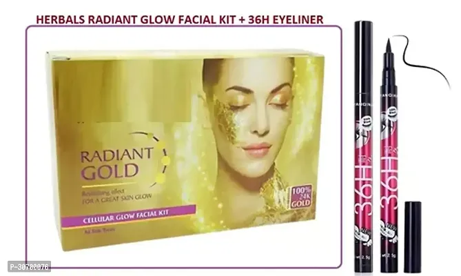 36h eyeliner waterproof + L. herbals gold facial kit 250g.