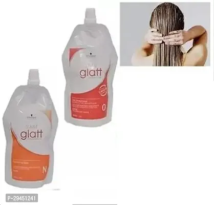 Hair Straightening Cream For Curly Or Frizzy Hair (2 Items in the set) Glatt +  400ml-thumb0