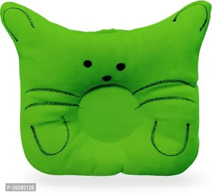 Comfortable Green Fleece Printed Neck Support Pillow-thumb0