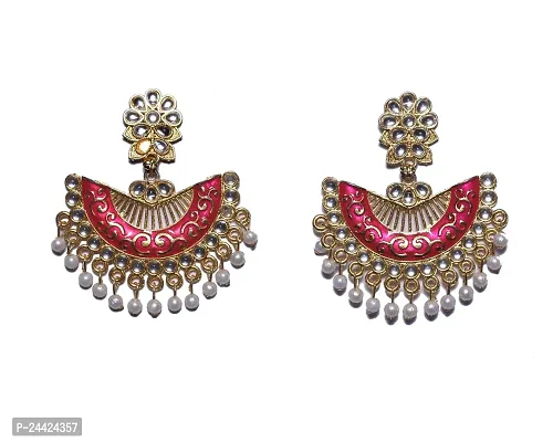 Traditional Multicoloured Alloy  Jhumkas Earrings For Women