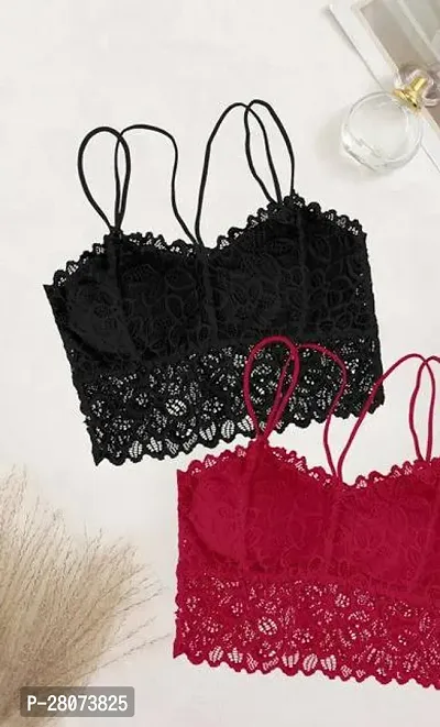 Stylish Cotton Solid Bras For Women Pack Of 2