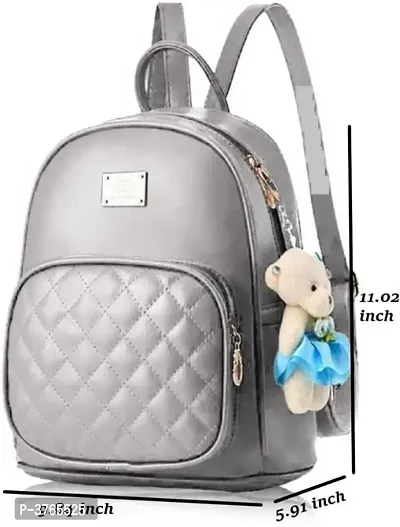 Stylish PU Backpack For Women-thumb0