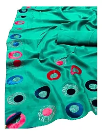 QUEEN CHOICE Queenchoise Enterprise Women's  Girl's Vishitra silk Saree With Blouse Piece (9 Teal)-thumb1