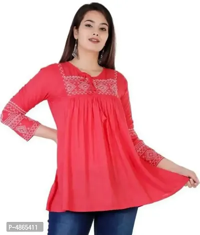 Woman,s rayon embroidery top