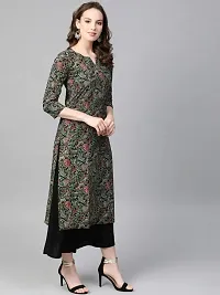 Black Colour Printed  Kurta-thumb1