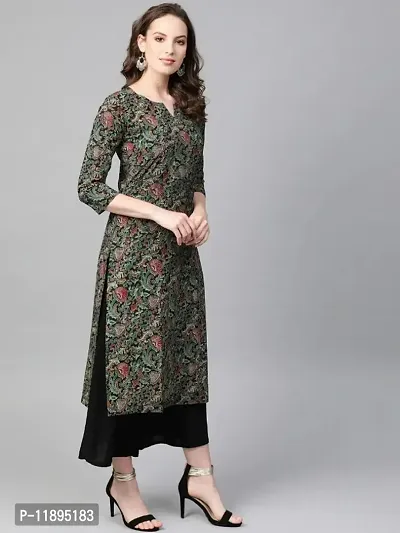 Black Colour Printed  Kurta-thumb2