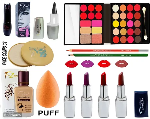 F-Zone Professional Makeup Kit For Girls/Women Fm02 (Pack Of 12)