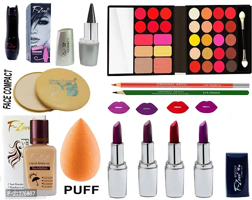 F-Zone Professional Makeup Kit For Girls/Women Fm27 (Pack Of 12)