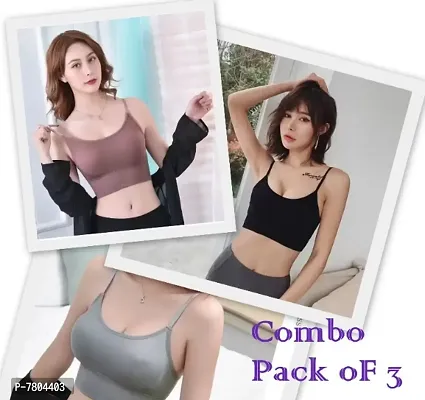 Buy Pack of 3 Women T-Shirt Lightly Padded Bra (Multicolor) Online