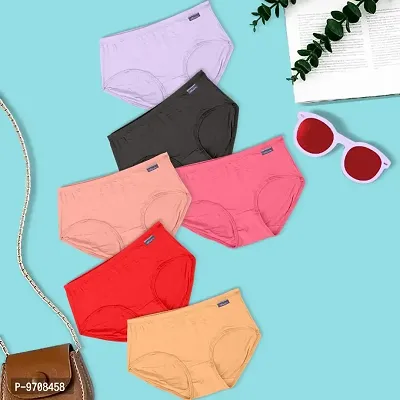 Pack of 6 Women Hipster Multicolor Panty