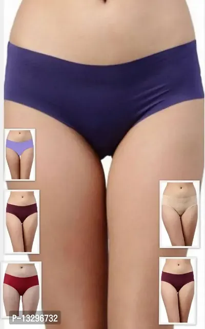Pack of 6 Women Hipster Simless Multicolor Panty