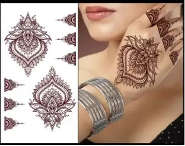 Stylizeink Artistic Henna Design Henna Temporary Tattoo Stickers Women Body Art -Artistic Henna Design Henna Temporary Tattoo