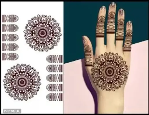 Stylizeink Brown Pakistani Mehndi Design Henna Temporary Tattoo Stickers Women -Brown Pakistani Mehndi-thumb0