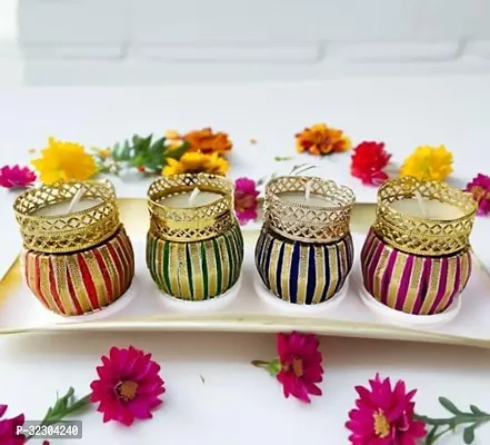 Stylish Festive Decor Diya Stand, 4pcs